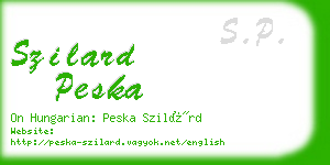 szilard peska business card